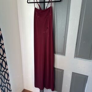 Vintage 90s City Triangles elegant burgundy dress